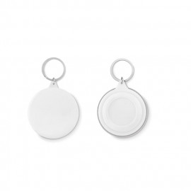 Brelok znaczek z logo Pin ring - biały