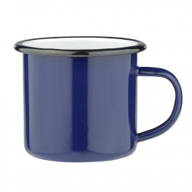 Emaliowany kubek reklamowy 330 ml - granatowy